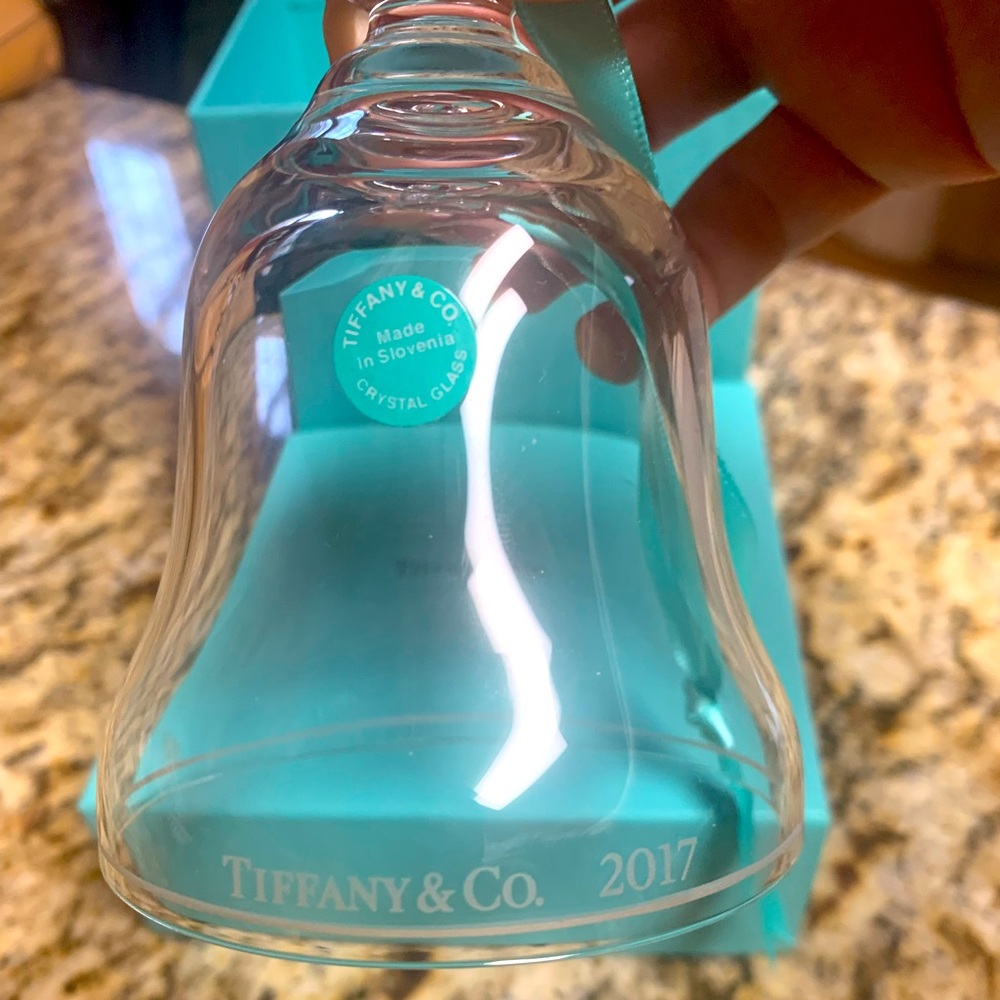Tiffany 2017 glass bell ornament